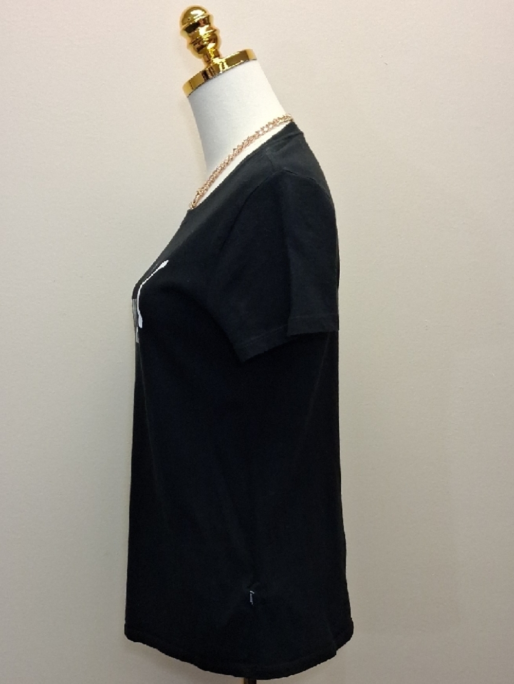Puma Black T-Shirt with White Logo - Picture 4 of 11